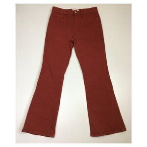 FRAME Denim Fired Brick Le Crop Mini Boot 5 Pocket Logo Hardware Jeans
